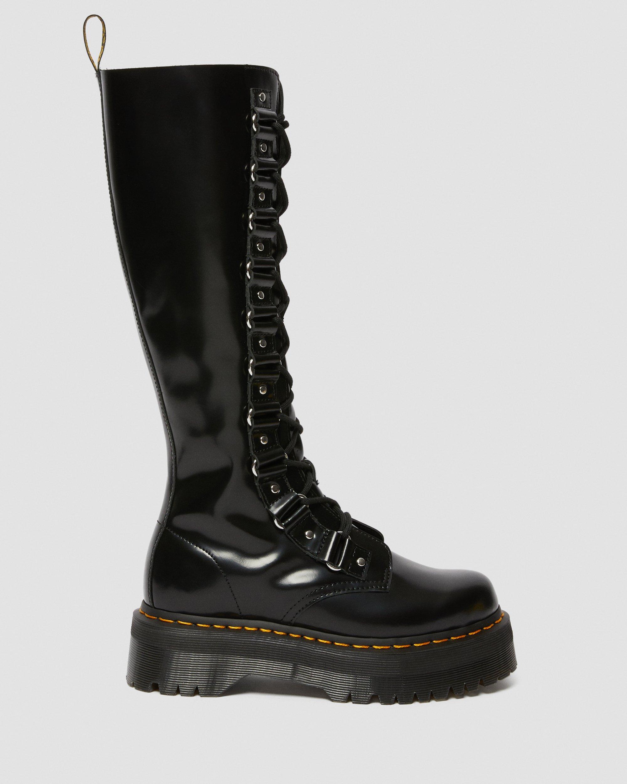 1B60 XL LEATHER PLATFORM BOOTS in Black Buttero | Dr. Martens