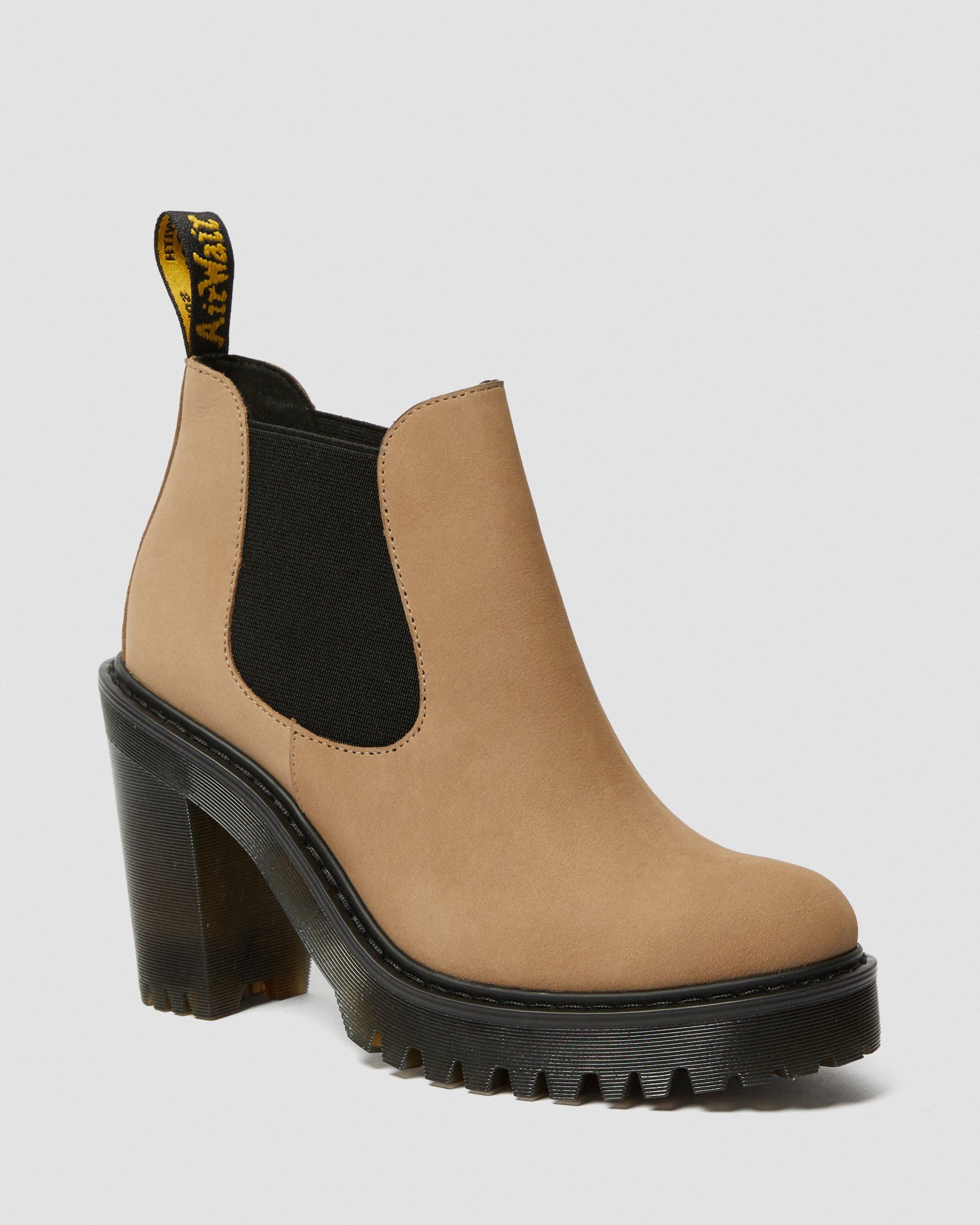 Hurston Women's Suede Heeled Chelsea Boots in MILKSHAKE | Dr. Martens™