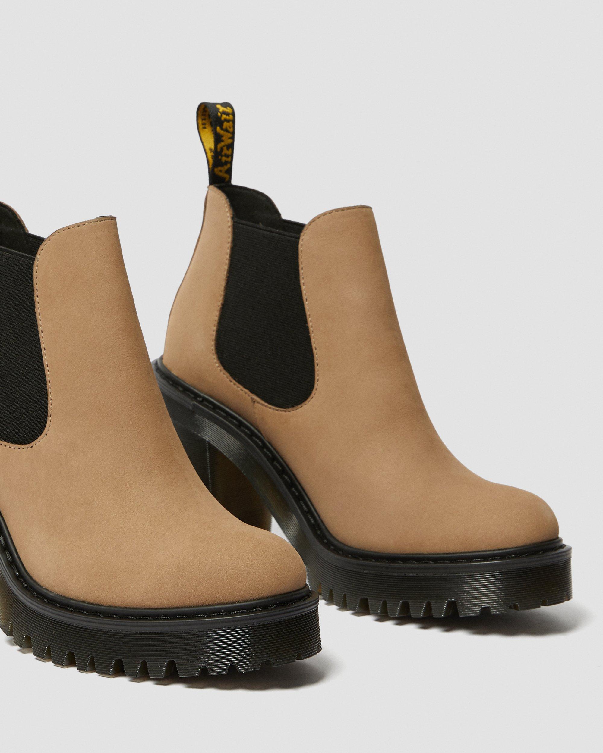 Hurston Women's Suede Heeled Chelsea Boots in MILKSHAKE | Dr. Martens™