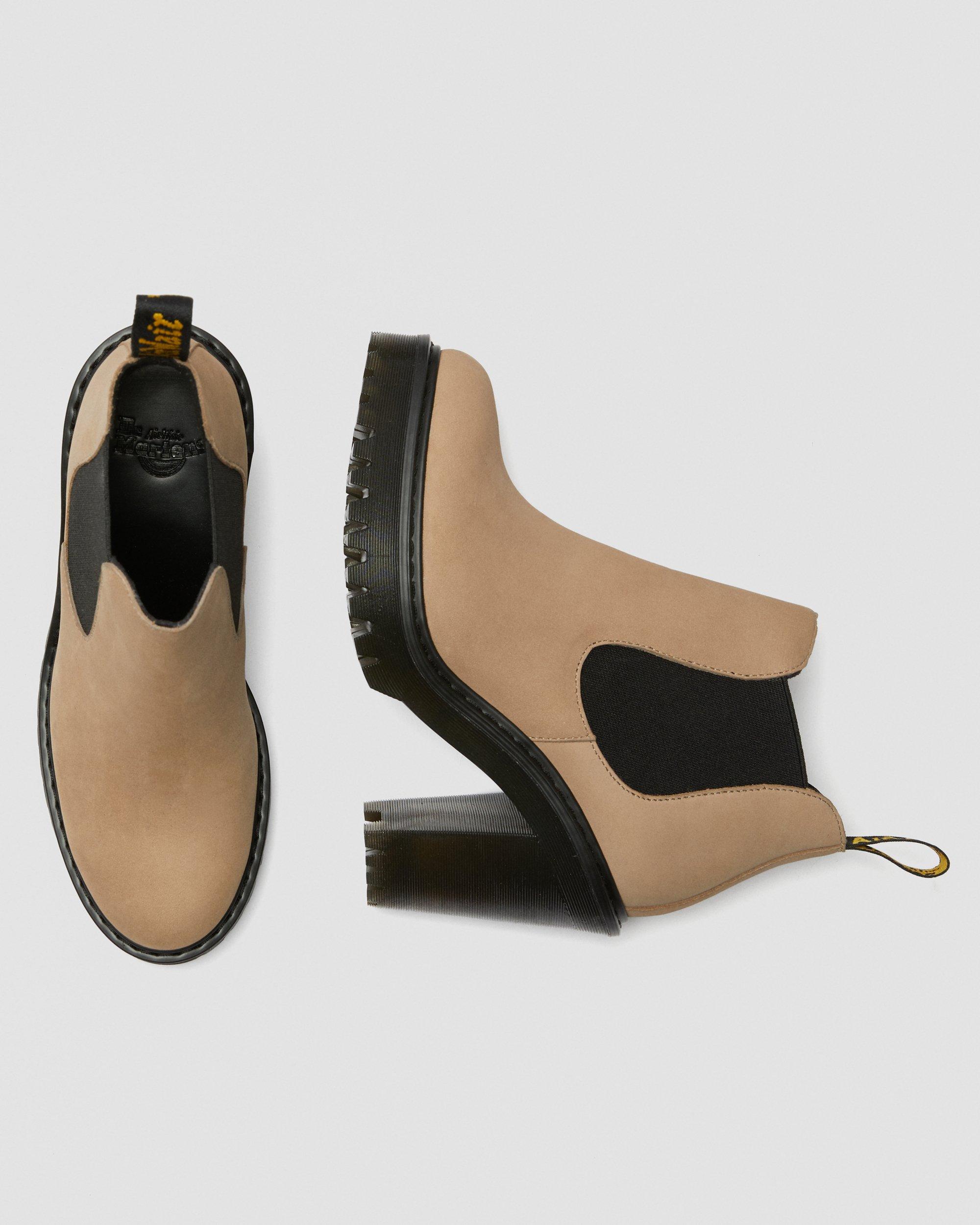 Hurston Women's Suede Heeled Chelsea Boots in MILKSHAKE | Dr. Martens™