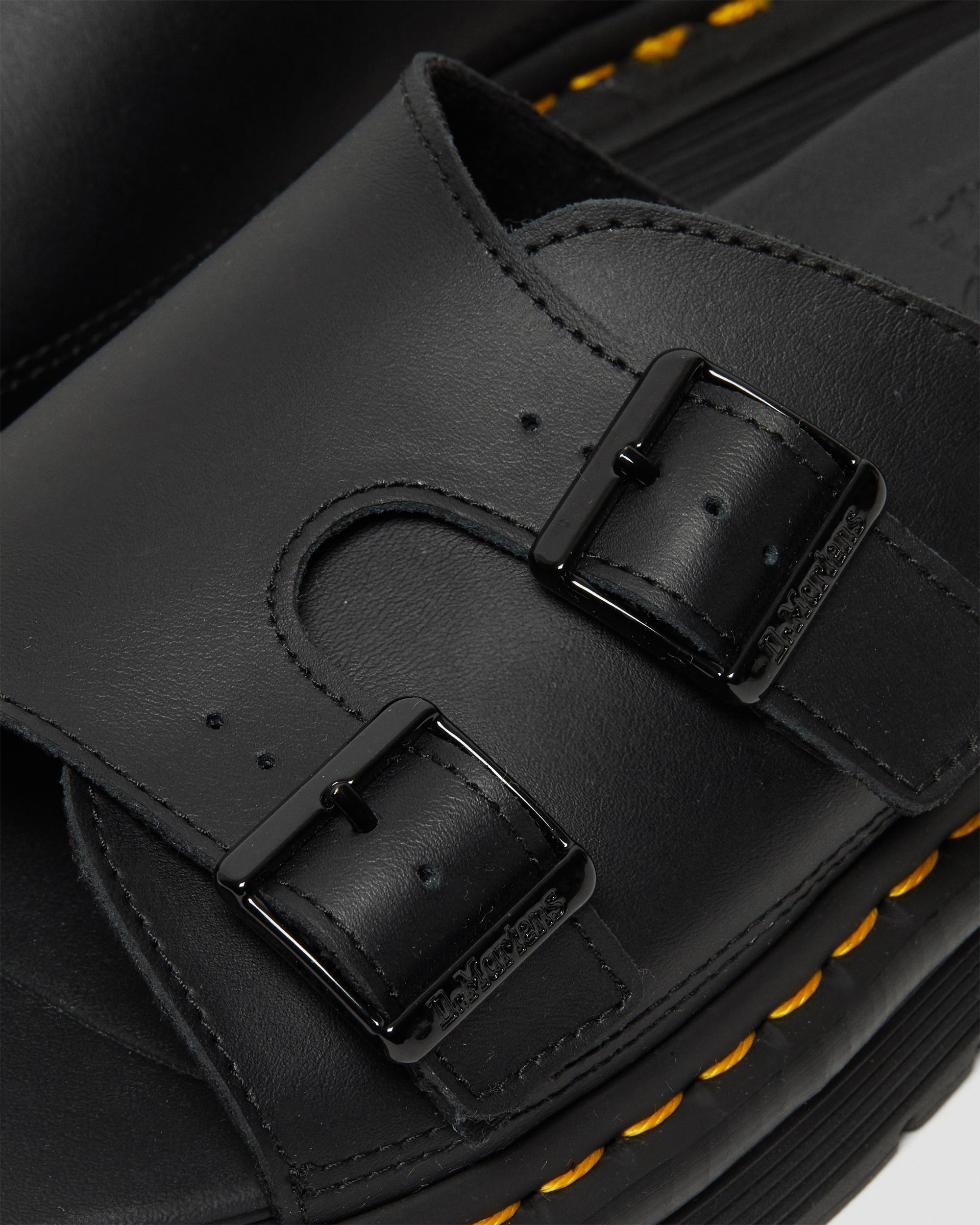 Dax Men's Leather Slide Sandals in BLACK | Dr. Martens™
