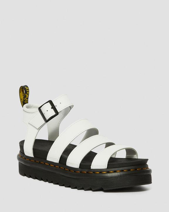 Blaire Hydro Leather Strap Sandals WhiteNahkaiset Blaire Hydro Strap -sandaalit Dr. Martens