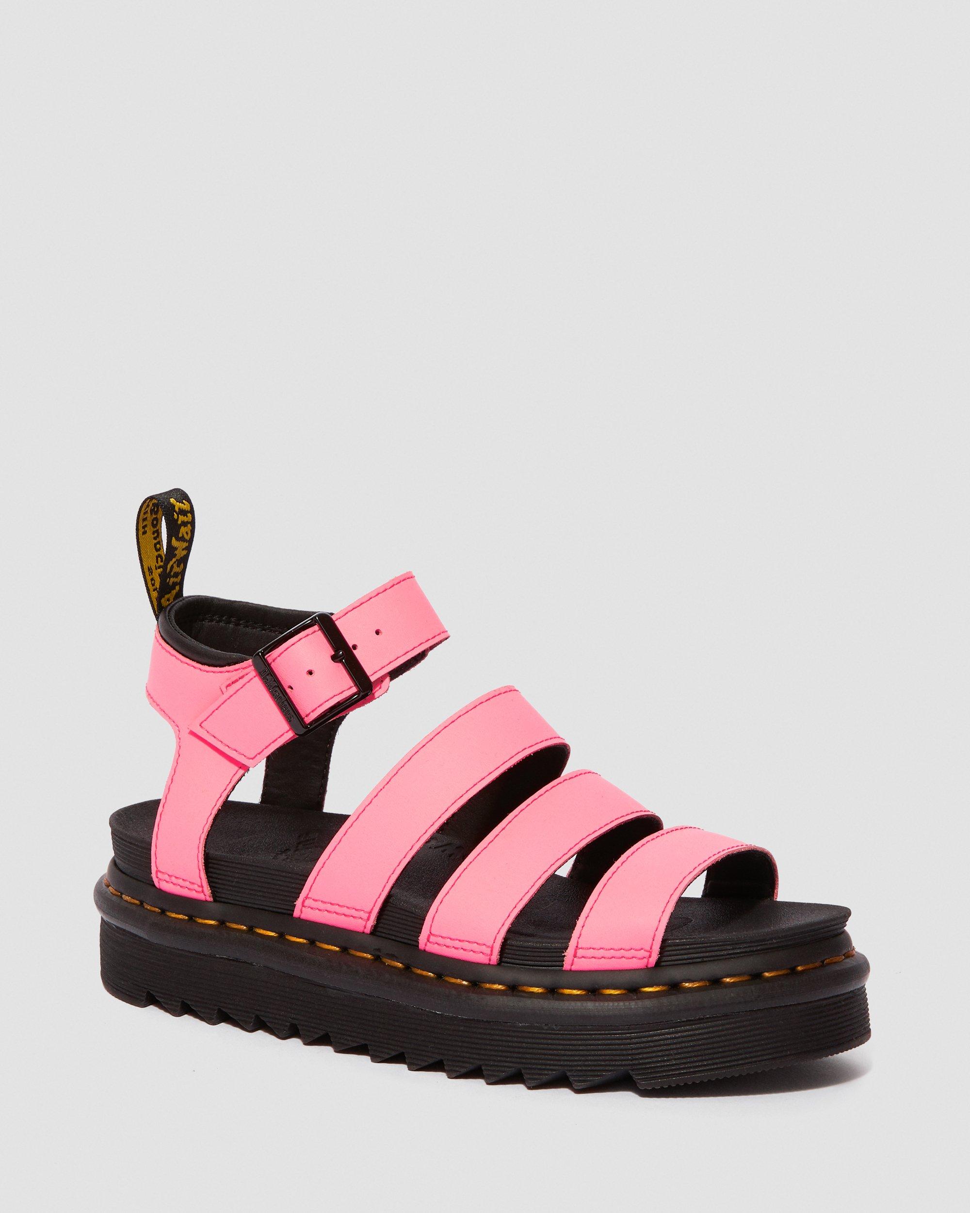 Blaire Hydro Leather Strap Sandals in PINK LEMONADE | Dr. Martens™