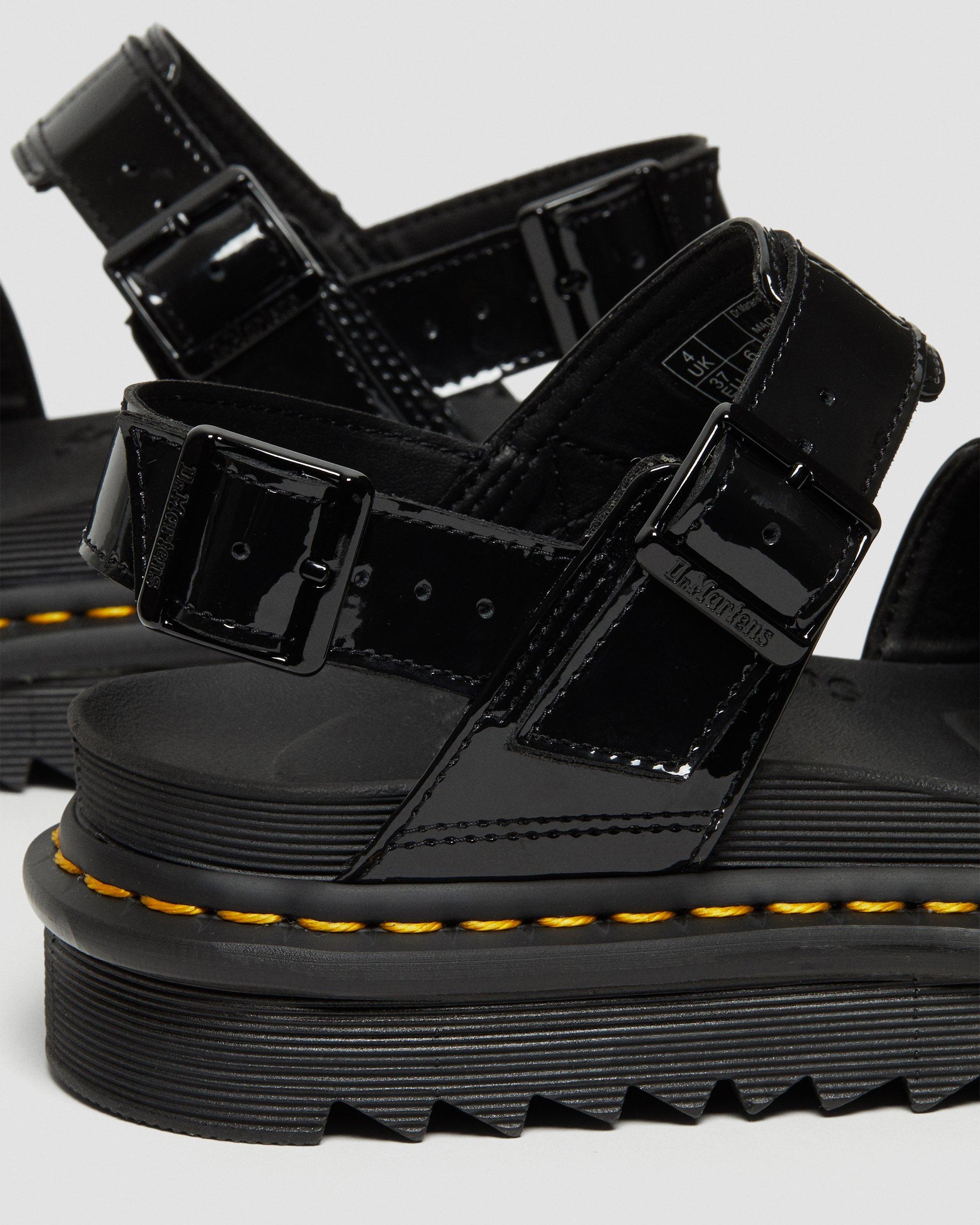 靴 Dr.Martens VOSS PATENT LAMPER VOSS PATENT SANDALS in BLACK | Dr. Martens™