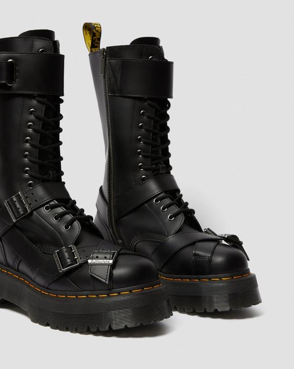 1914 Smooth Leather Tall Platform Boots Dr. Martens