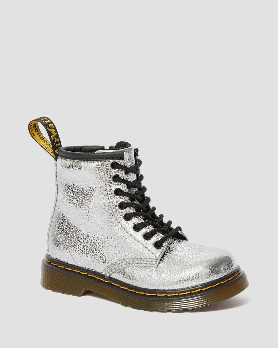 easy to be hurt Sister Perceive Toddler 1460 Crinkle Metallic Lace Up Boots | Dr. Martens