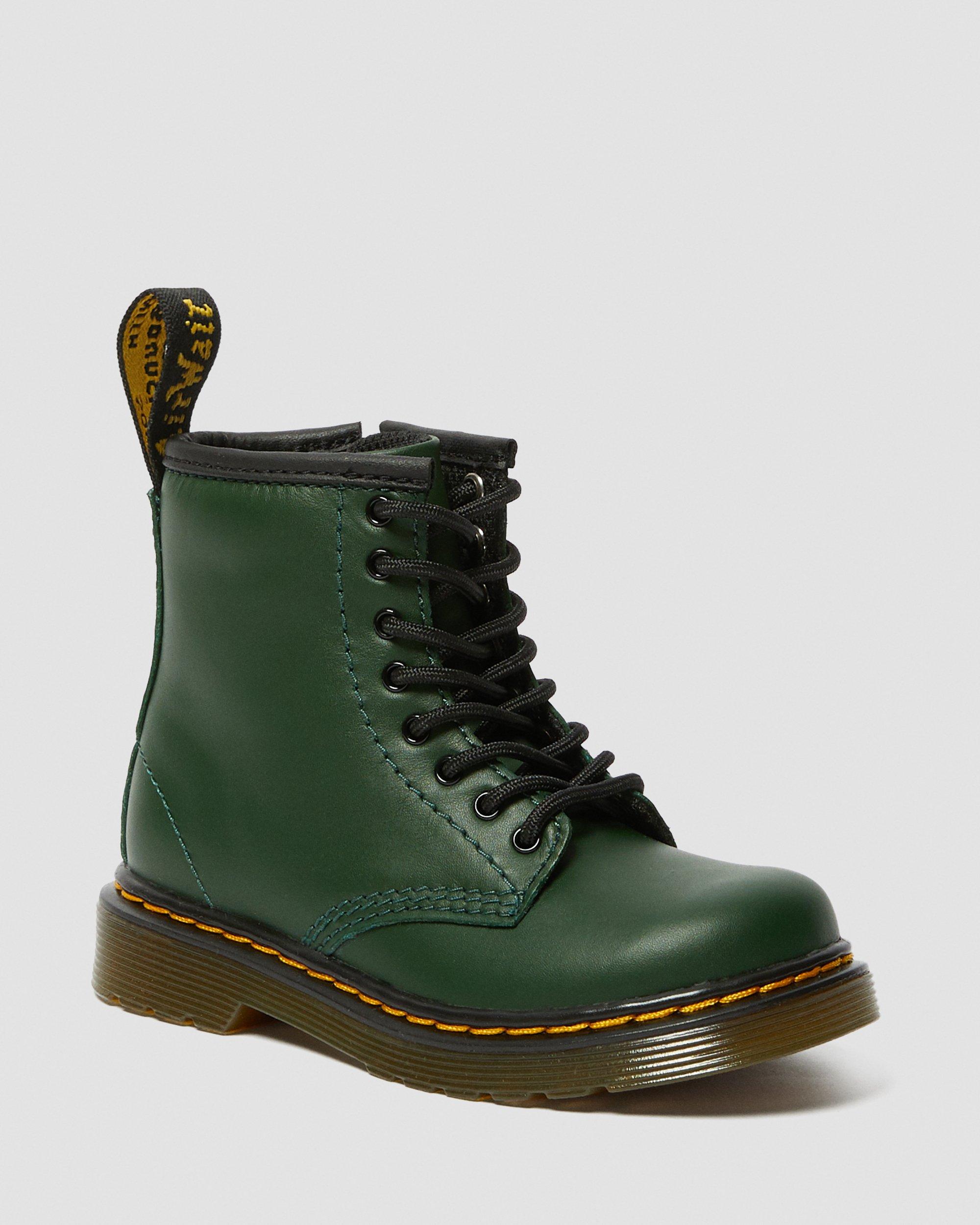 Toddler 1460 Leather Lace Up Boots in DMS GREEN | Dr. Martens™