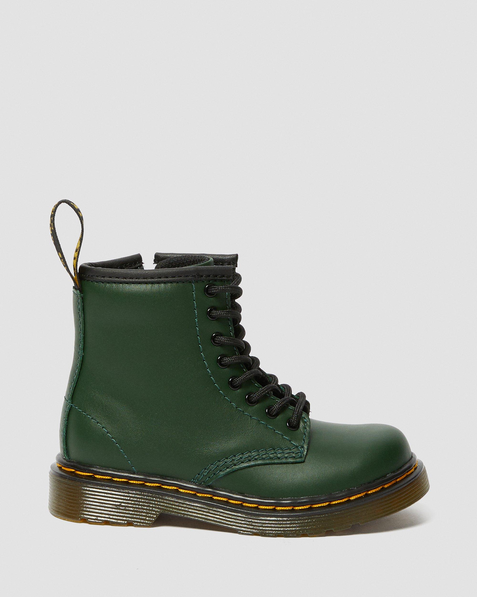Dr. Martens グリーン ミリタリーブーツ Toddler 1460 Leather Lace Up Boots in DMS GREEN | Dr. Martens™