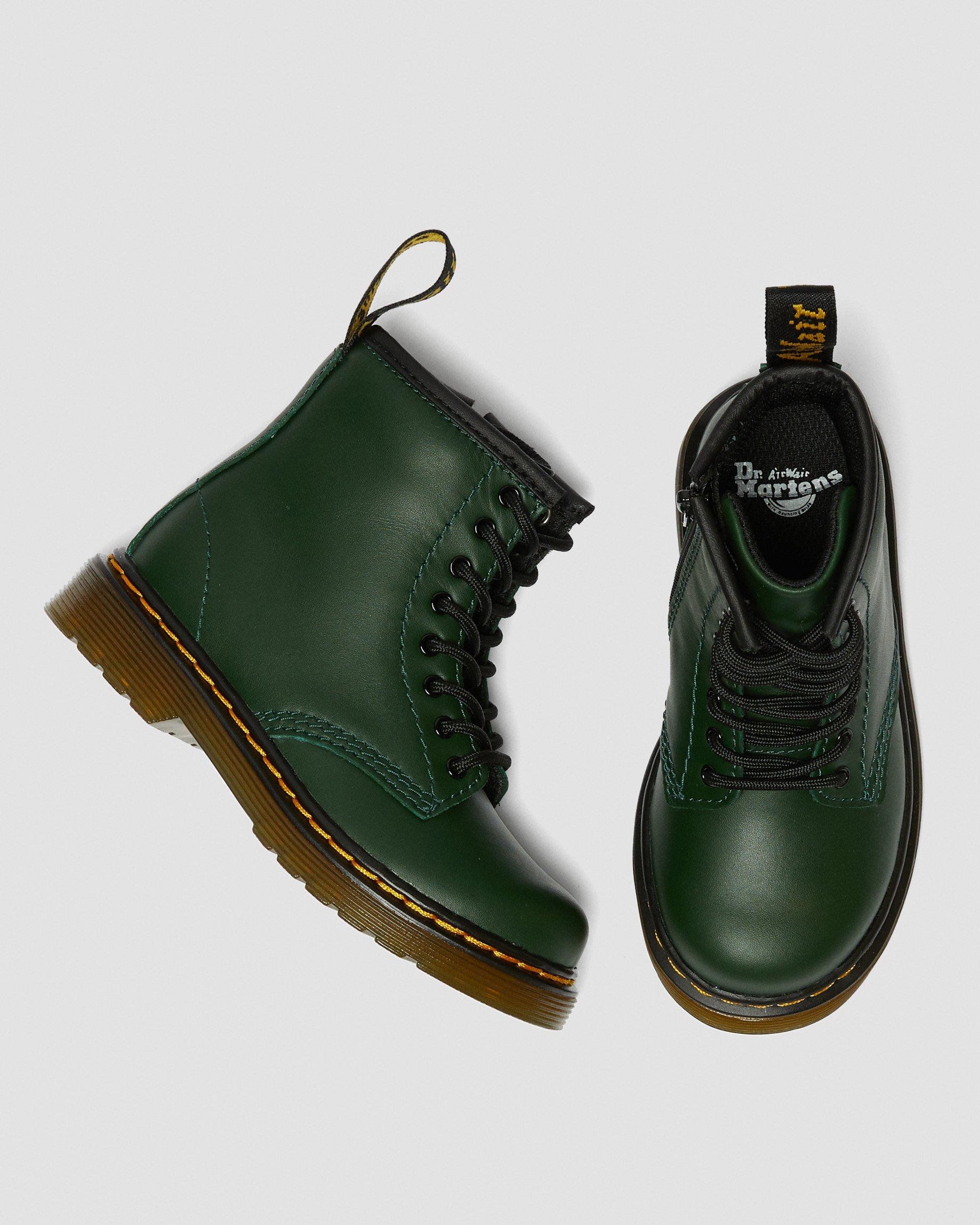 Toddler 1460 Leather Lace Up Boots in DMS GREEN | Dr. Martens™