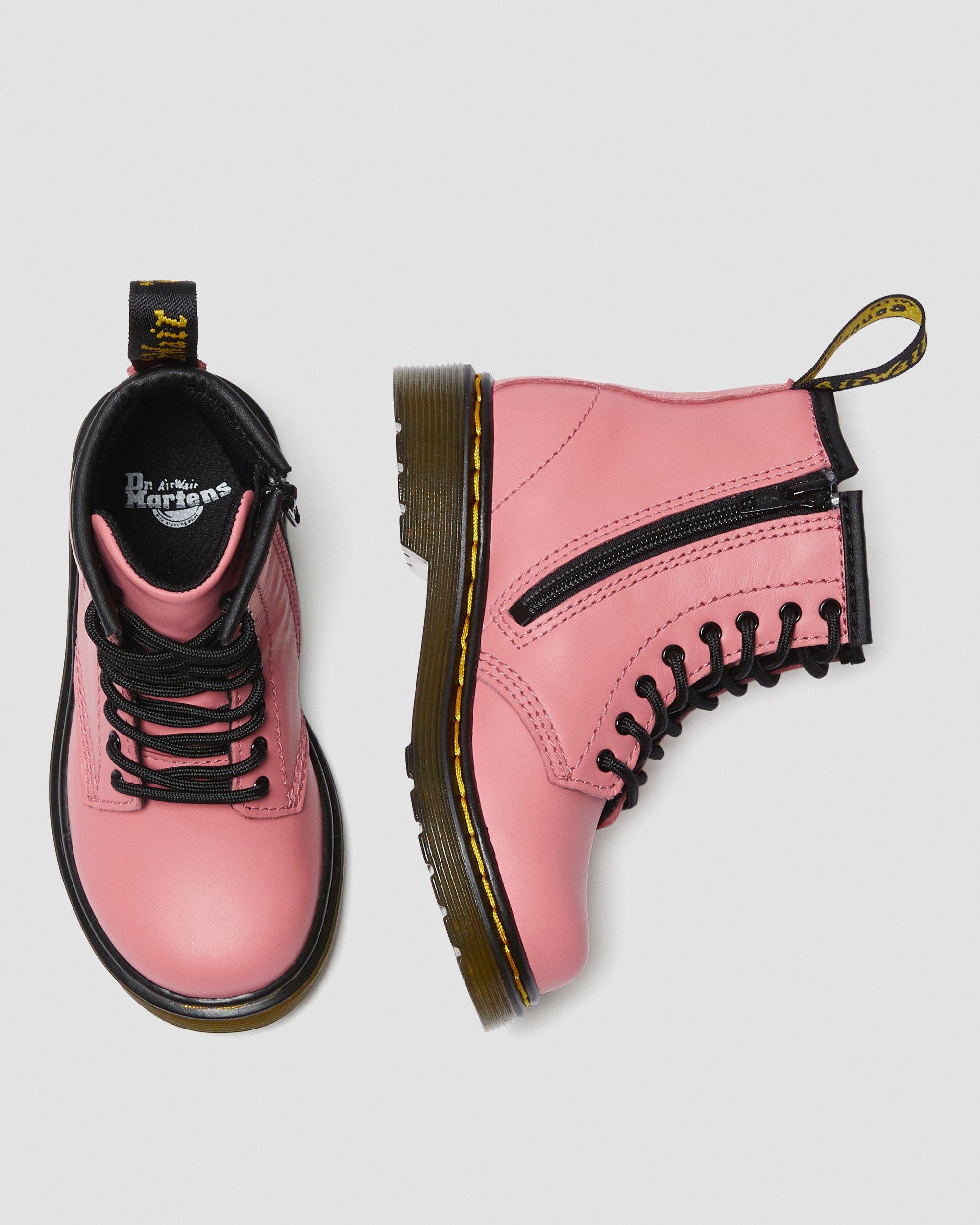 Toddler 1460 Muted Leather Lace Up Boots in Acid Pink | Dr. Martens