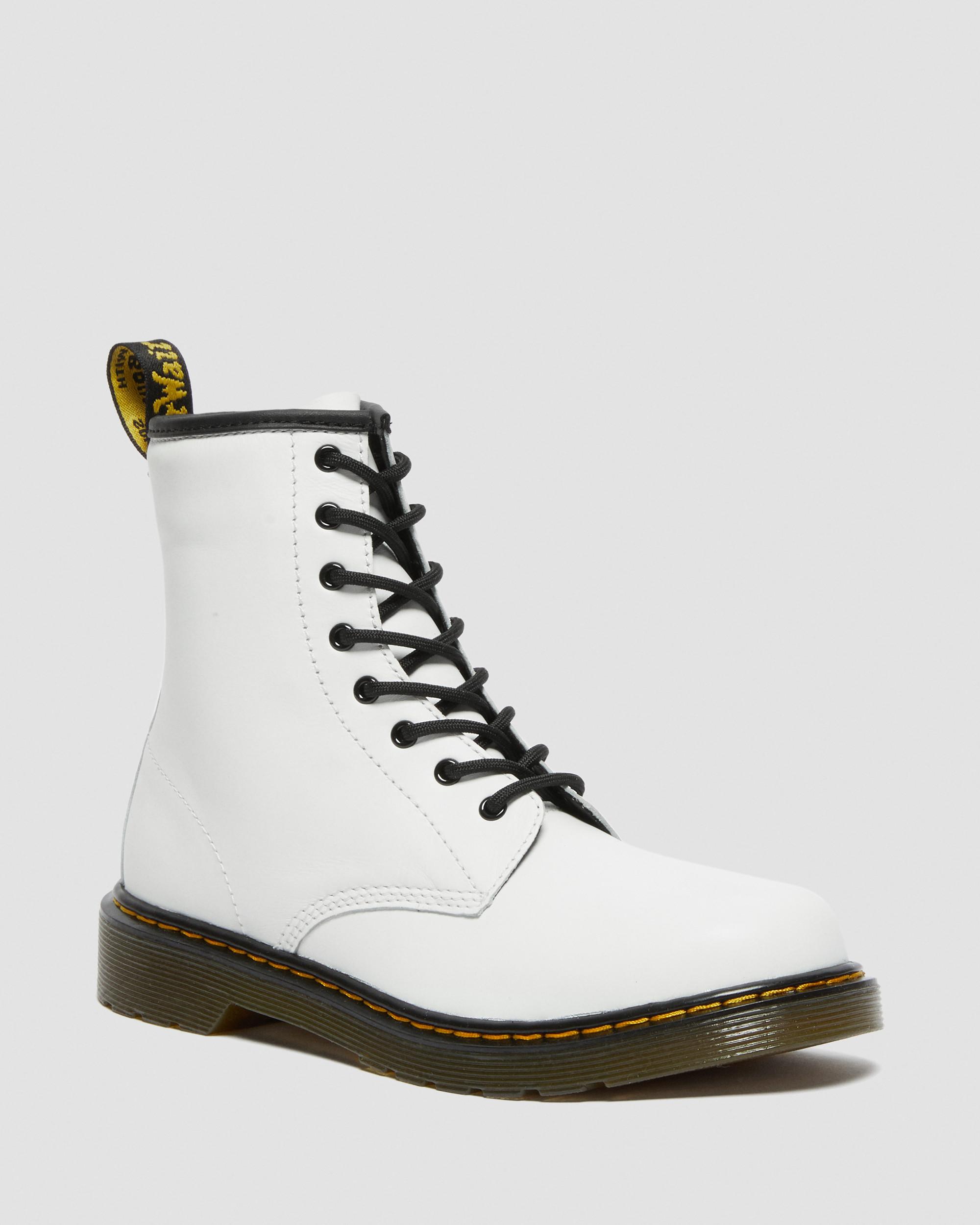 Youth 1460 Leather Lace Up Boots in White