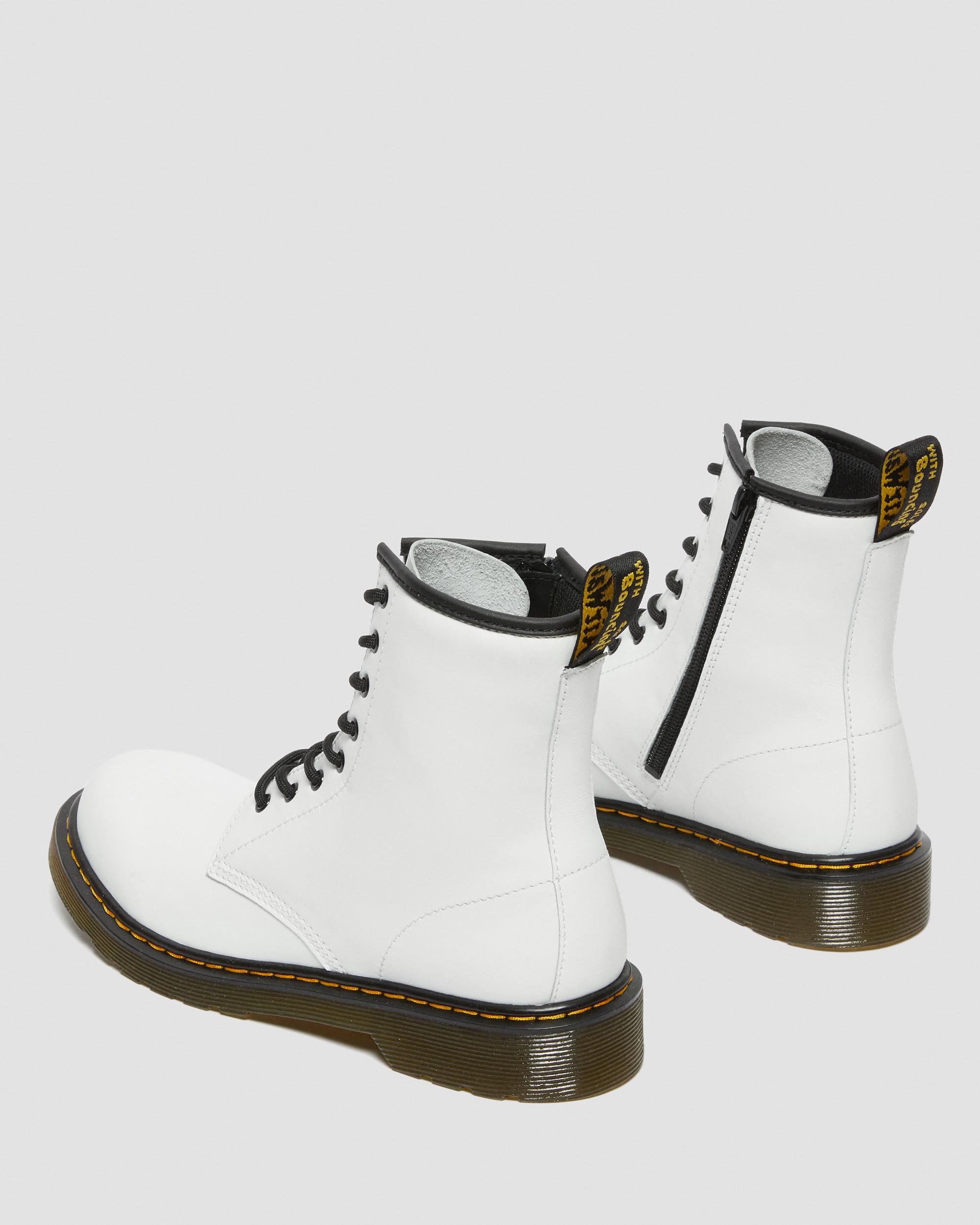 Youth 1460 Leather Lace Up Boots in White