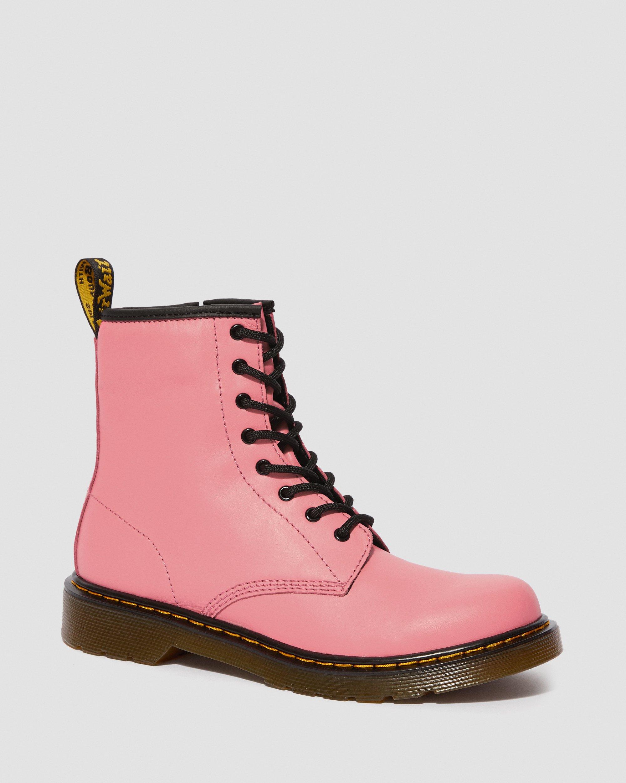 Youth 1460 Leather Lace Up Boots in Acid Pink | Dr. Martens