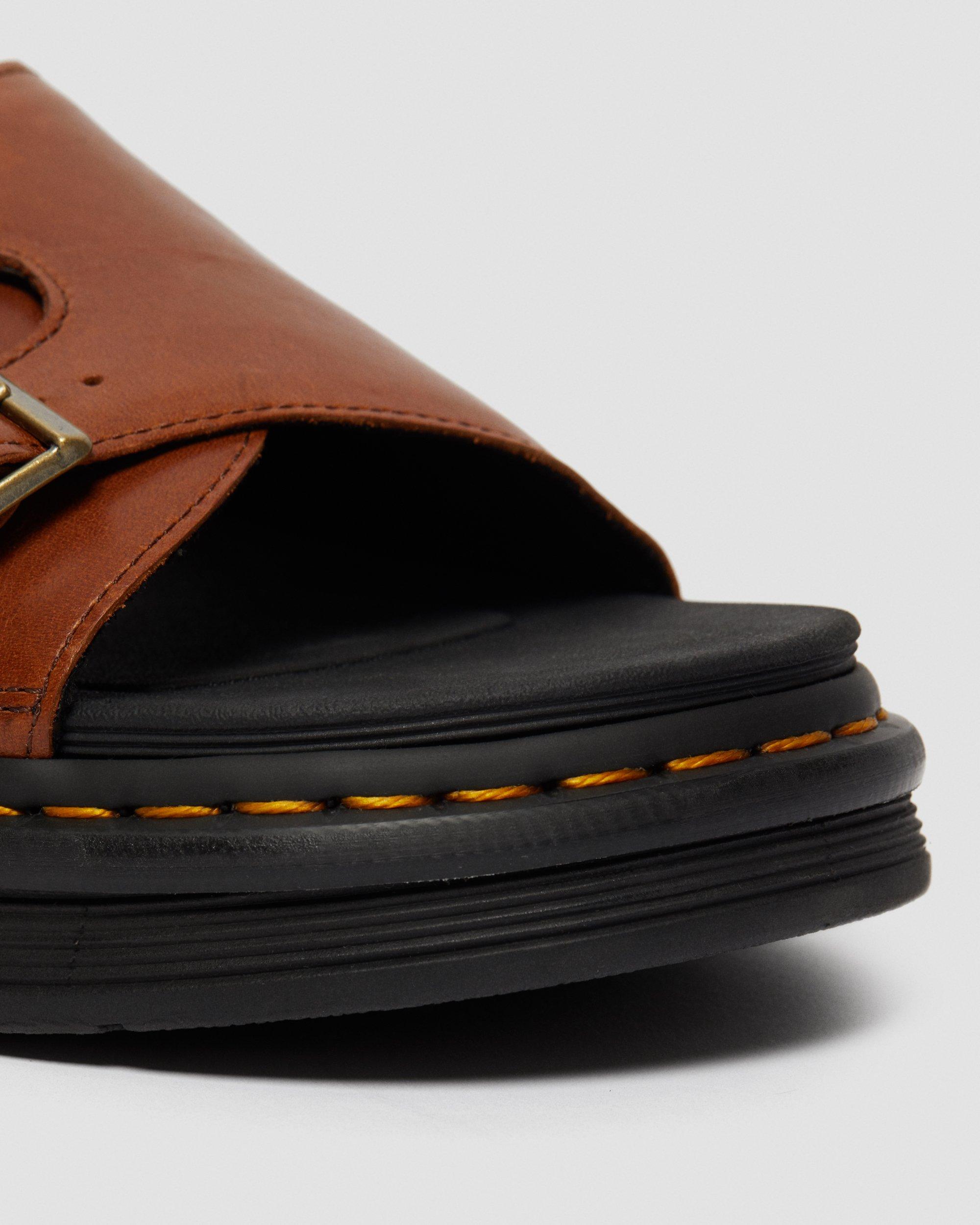 Dr. Martens Dax Sandals Mens Size 12 Brown Leather Slide Slip On Y2K Style Dr. Doc Martens Dax Brown Leather Slide Sandals 25830220  main image 3