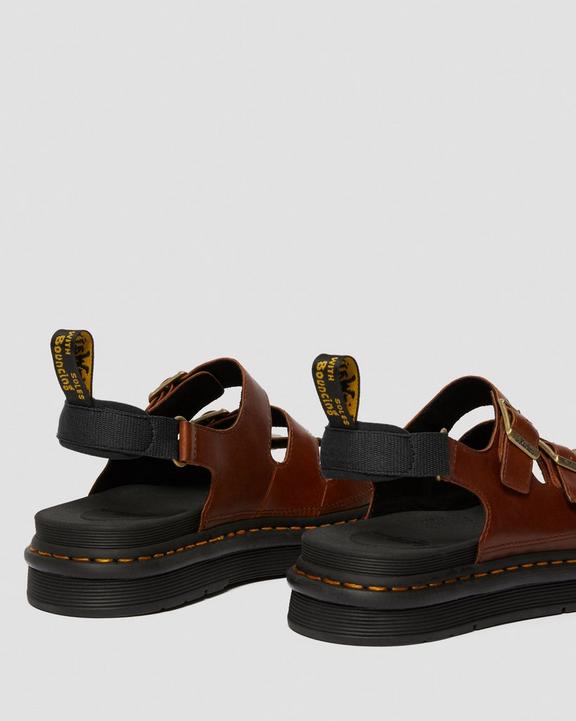 Soloman Men's Luxor Leather Strap Sandals Dr. Martens