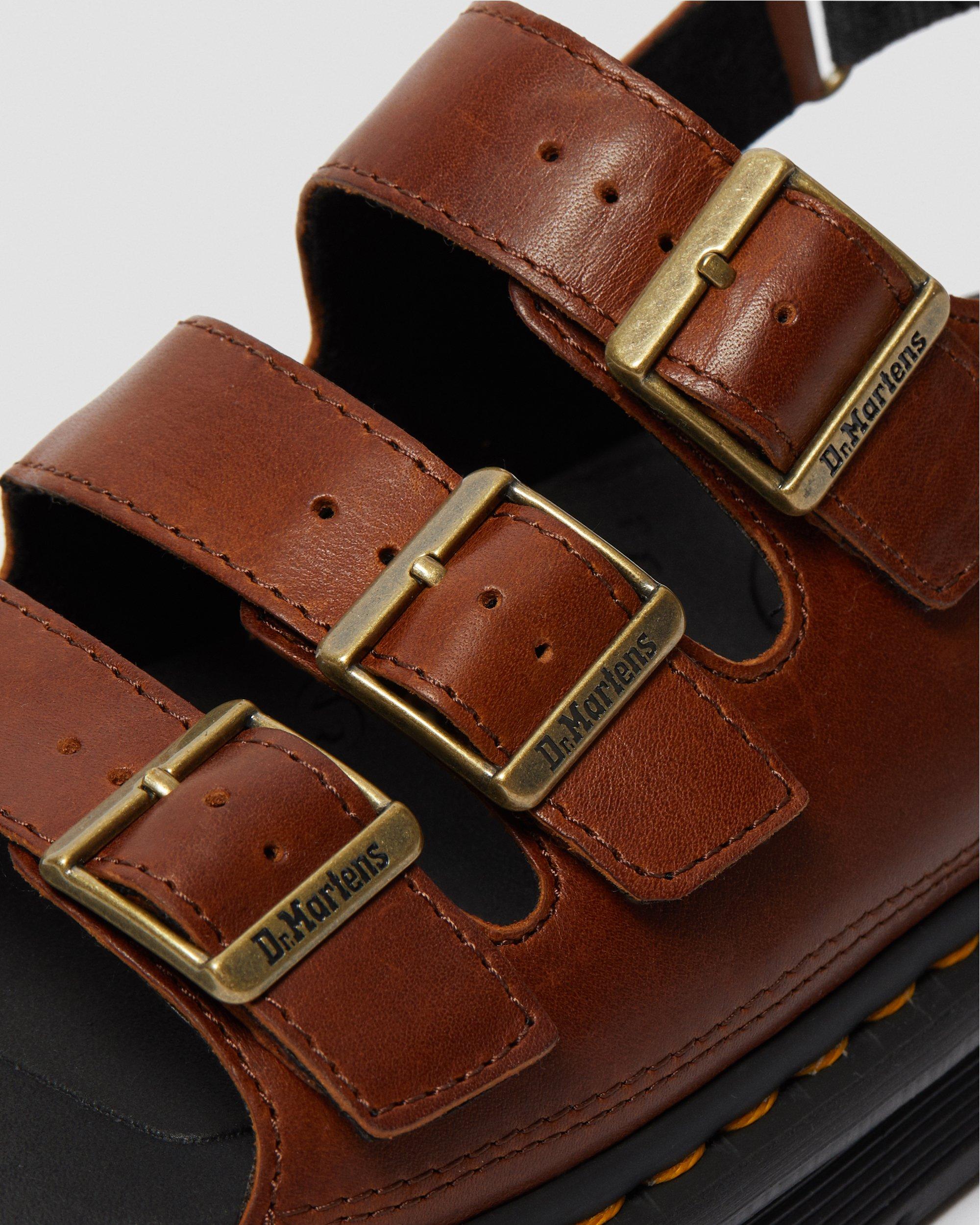 Soloman Men's Luxor Leather Strap Sandals in TAN | Dr. Martens™