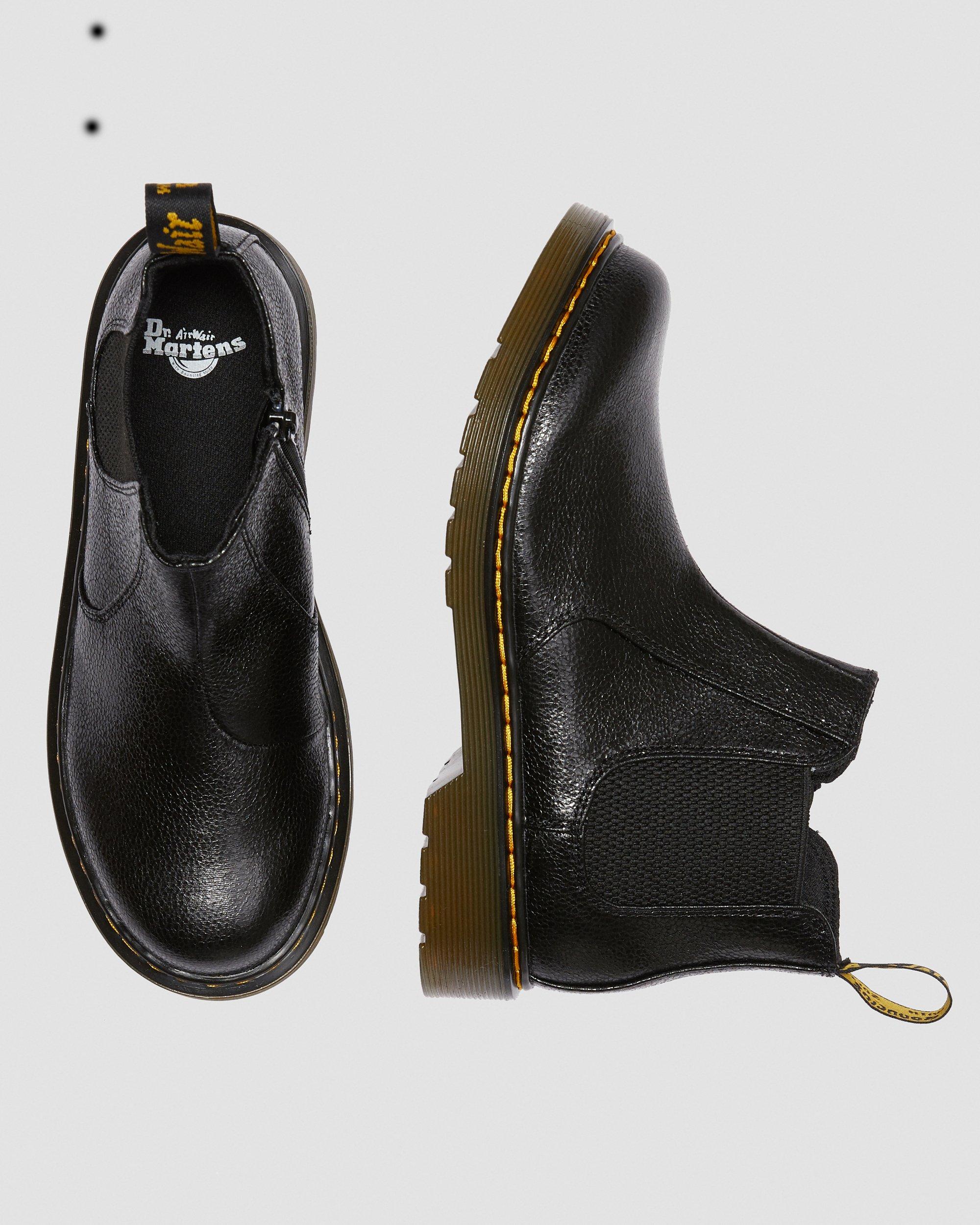 Youth 2976 Crinkle Metallic Chelsea Boots in Black | Dr. Martens