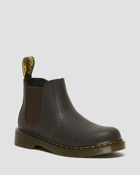 2976 JUNIOR LEATHER CHELSEA BOOTS in Dark Brown | Dr. Martens 2976 JUNIOR LEATHER CHELSEA BOOTS in Dark Brown | Dr. Martens
