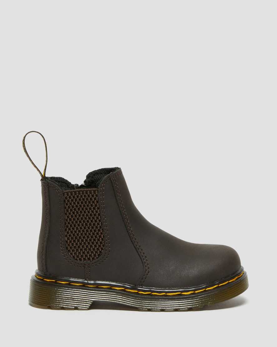 Shop Dr. Martens' Toddler 2976 Wildhorse Leather Chelsea Boots In Brown
