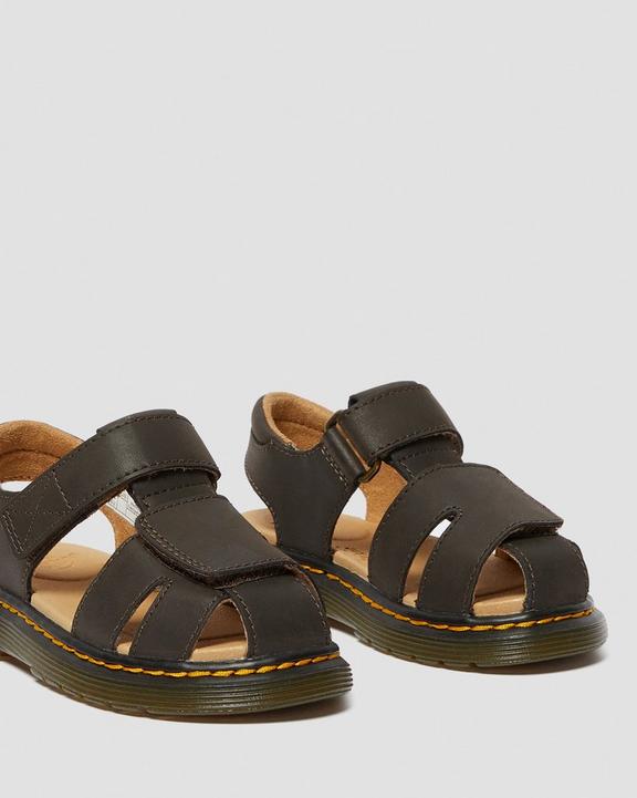Toddler Moby II Wildhorse Leather Velcro Sandals Dr. Martens