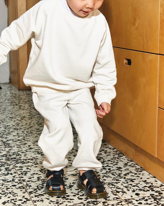 Småbørn Moby II-lædersandaler med velcrorem Dr. Martens