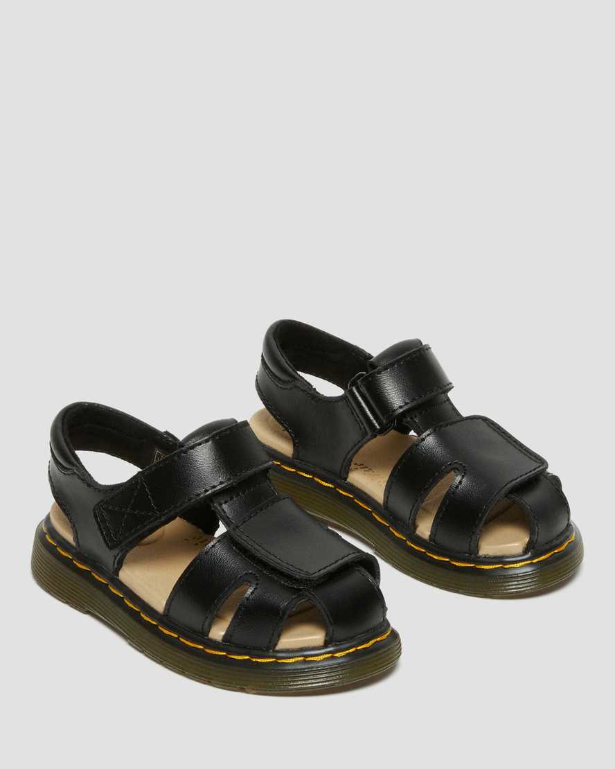 Toddler Moby II Leather Strap Velcro Sandals Dr. Martens