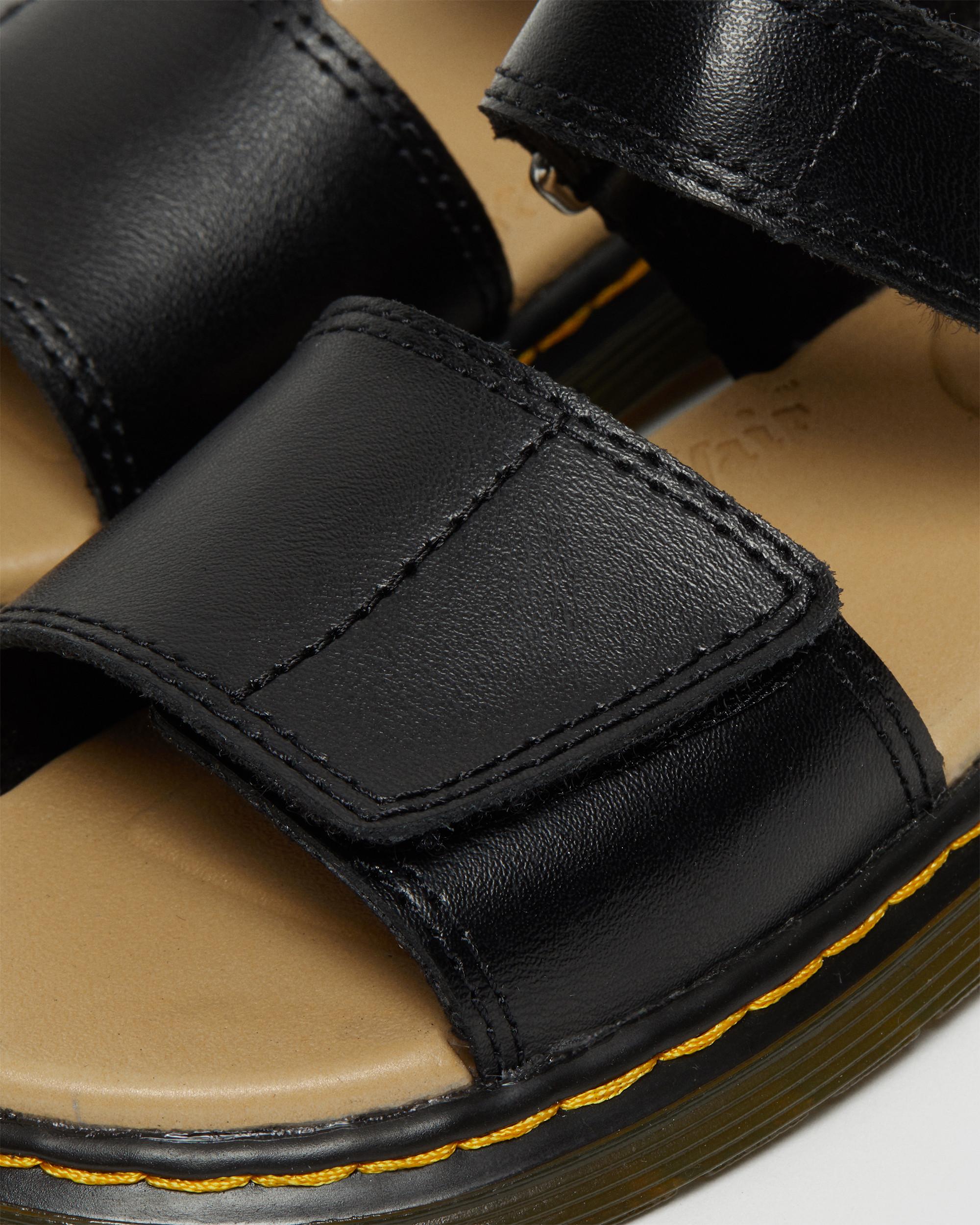 Junior Romi Leather Velcro Sandals in BLACK | Dr. Martens™