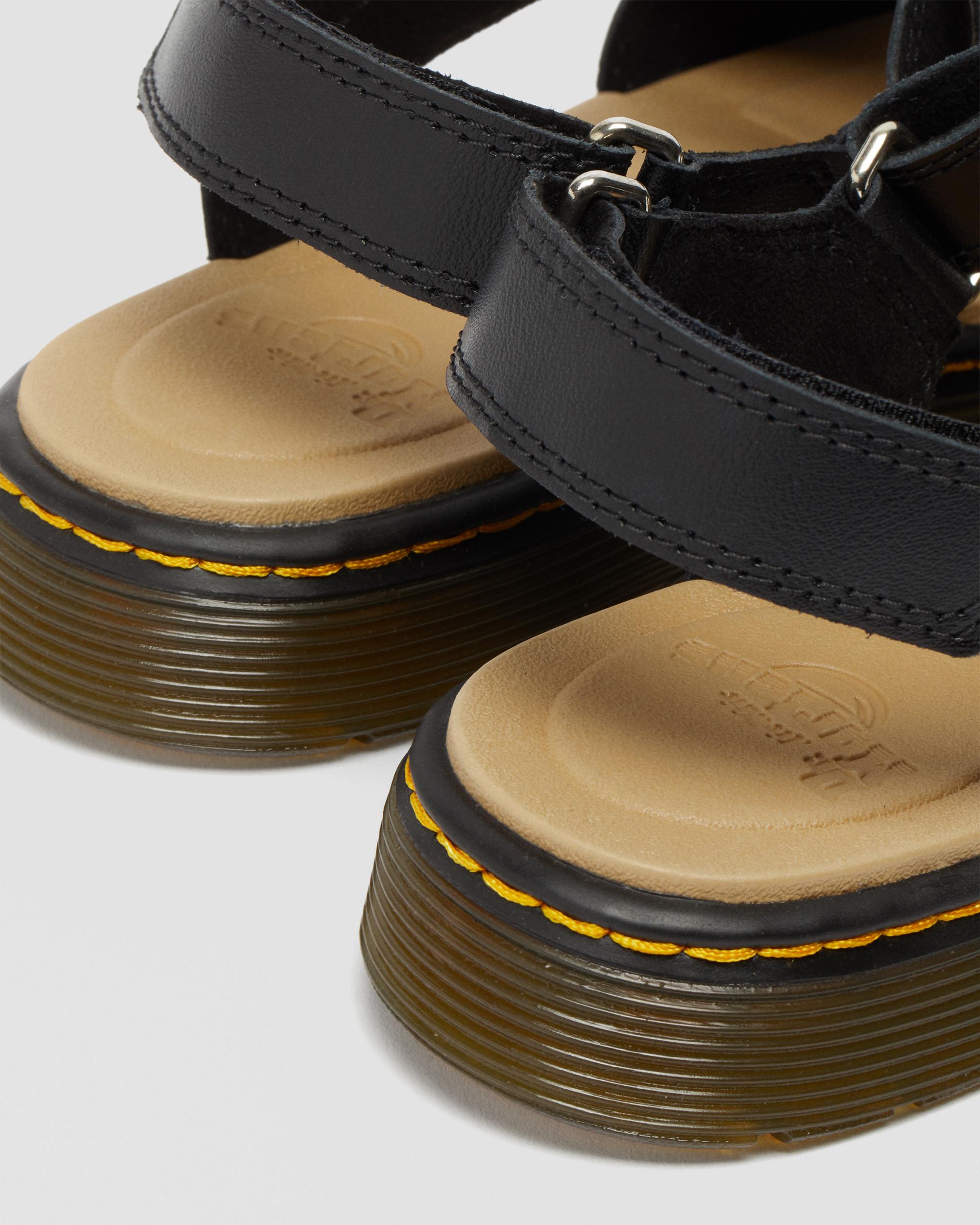 Youth Romi Leather Velcro Sandals in BLACK | Dr. Martens™