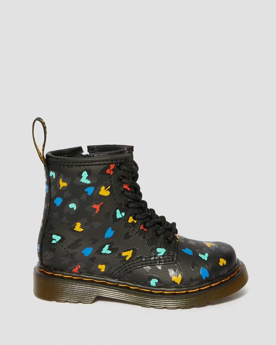Toddler 1460 Leather Heart Printed Lace Up Boots | Dr Martens