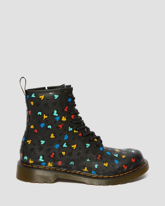 YOUTH 1460 LEATHER HEART PRINTED LACE UP BOOTS Dr. Martens