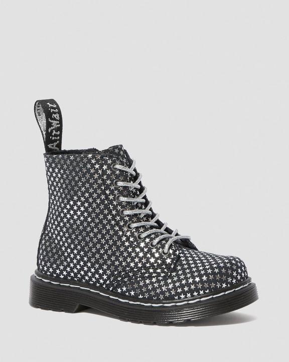 TODDLER 1460 SUEDE METALLIC STAR BOOTS in Black | Dr. Martens TODDLER 1460 SUEDE METALLIC STAR BOOTS in Black | Dr. Martens