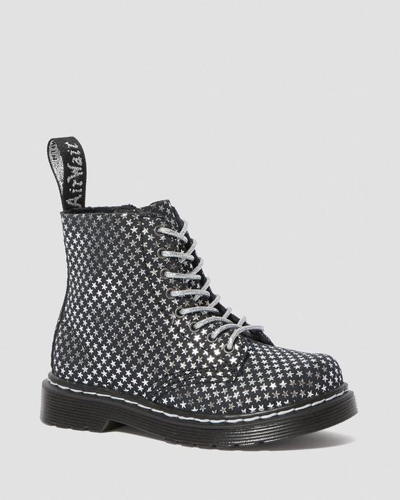 Stivali di pelle scamosciata 1460 primi passi con stelle metallizzate Dr. Martens