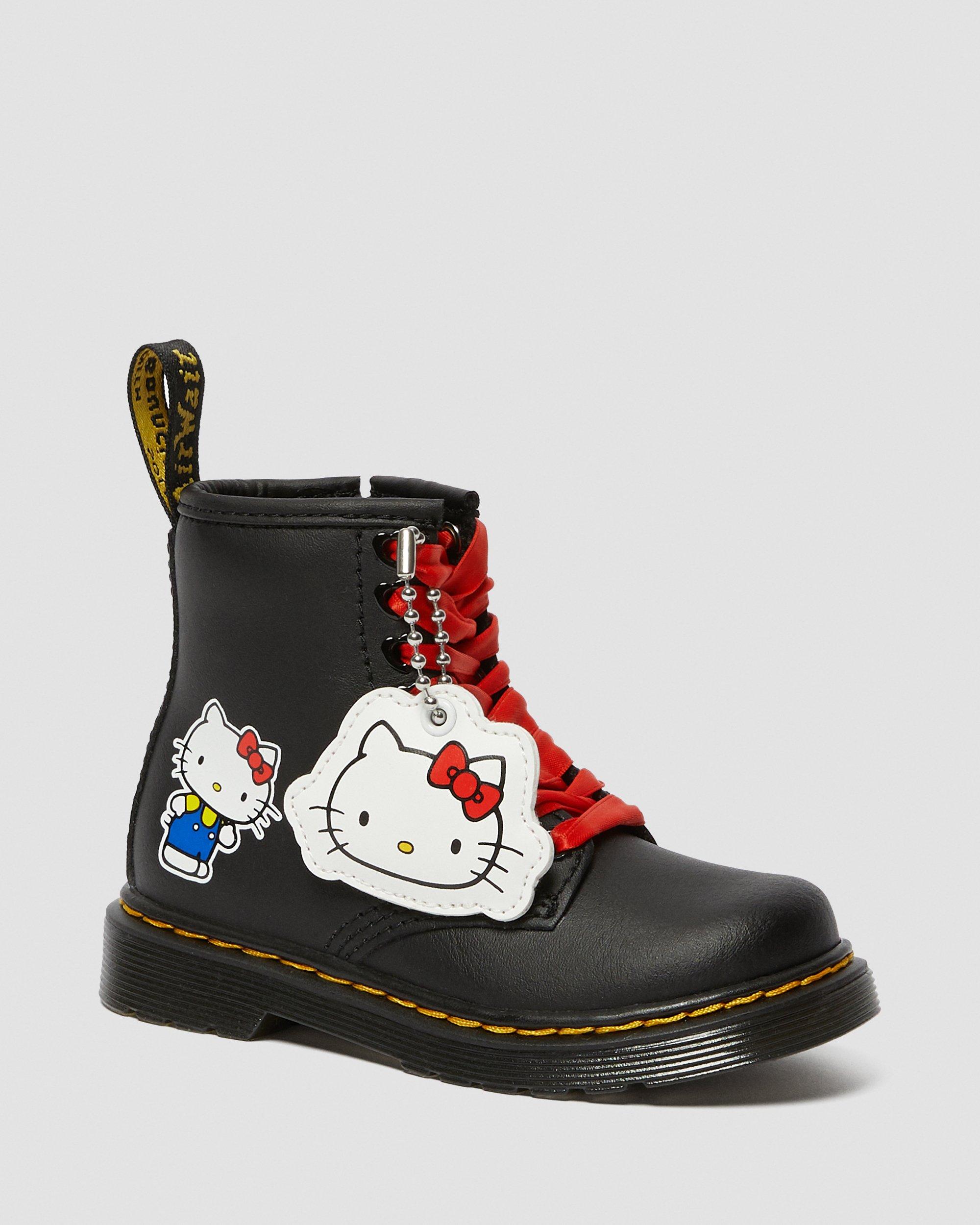TODDLER HELLO KITTY 1460 LEATHER ANKLE BOOTS in BLACK | Dr. Martens™