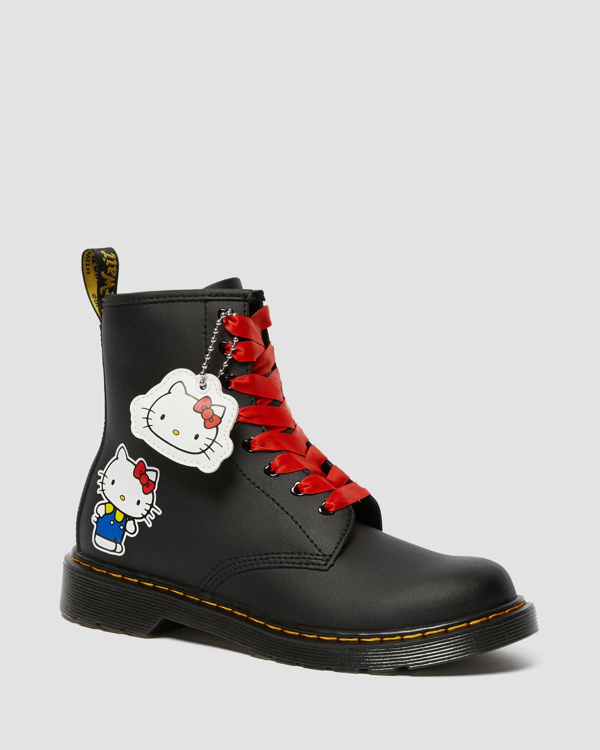 Youth 1460 Hello Kitty Leather Boots in BLACK | Dr. Martens™