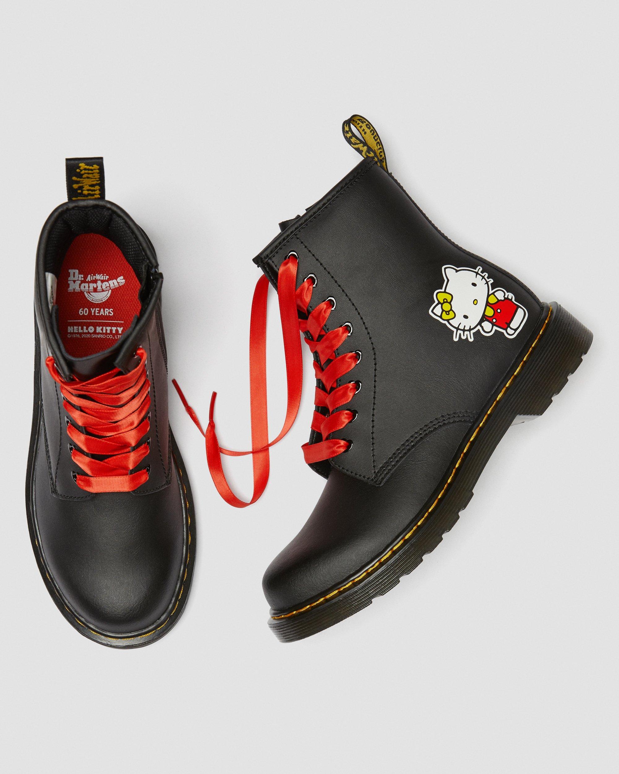 Youth 1460 Hello Kitty Leather Boots in BLACK | Dr. Martens™