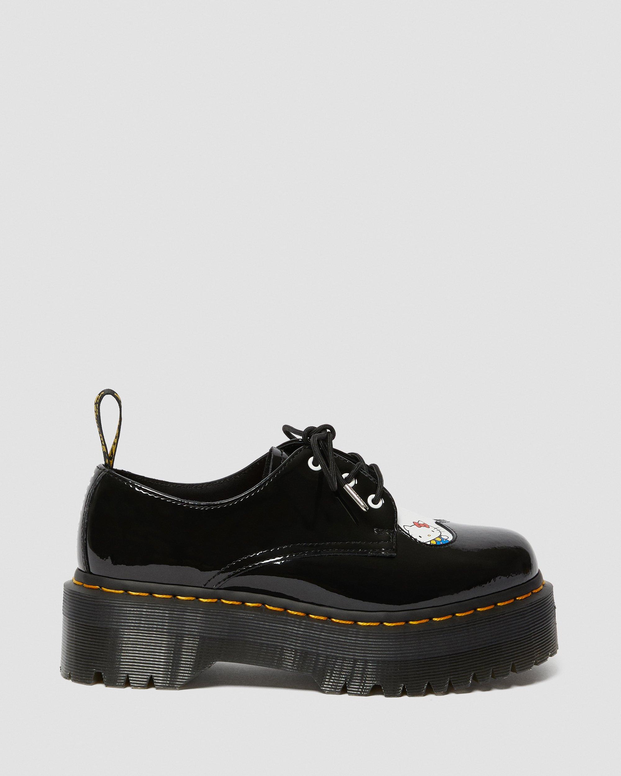 1461 Women's Hello Kitty Platform Shoes in BLACK+WHITE | Dr. Martens™