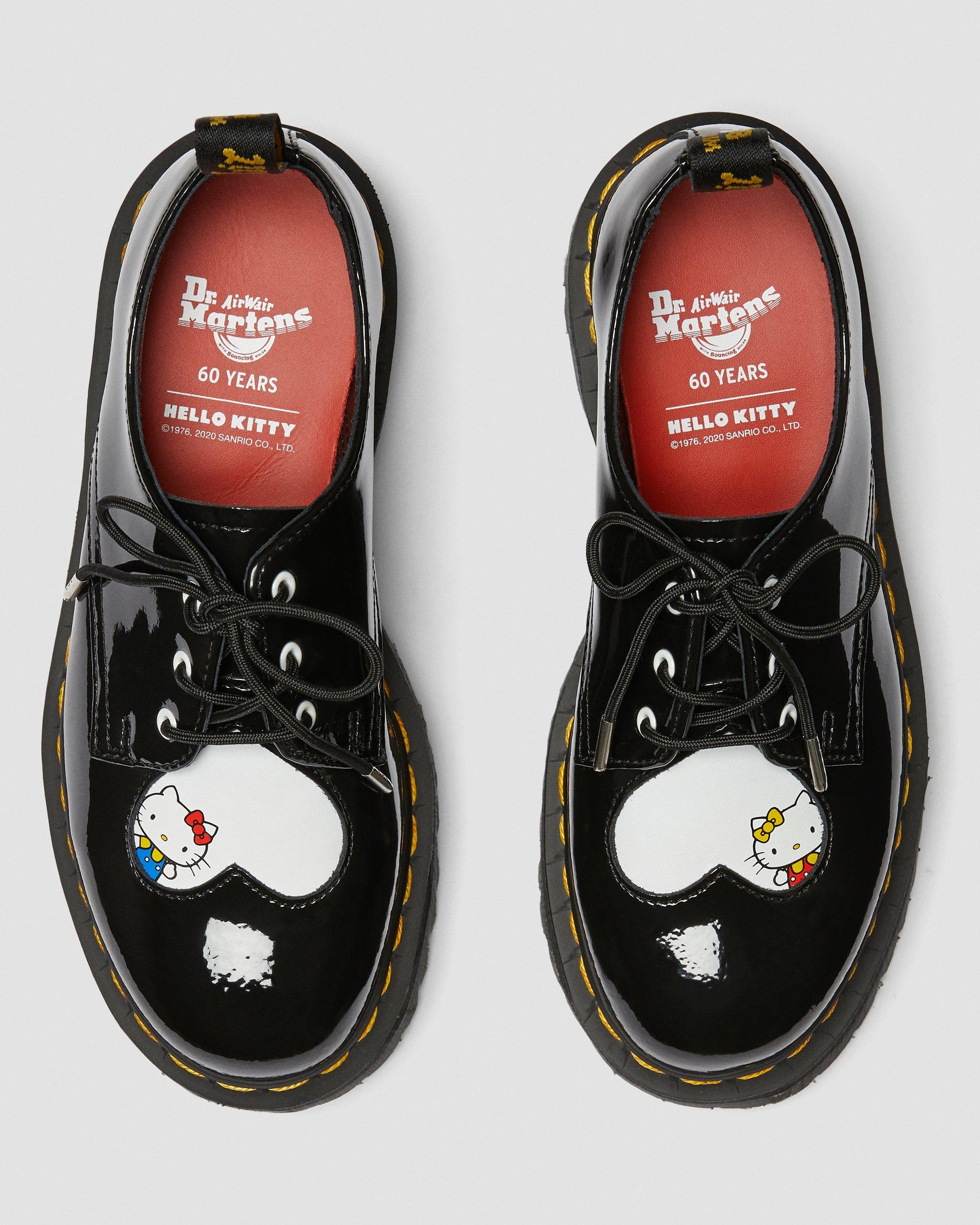 1461 Women's Hello Kitty Platform Shoes in BLACK+WHITE | Dr. Martens™