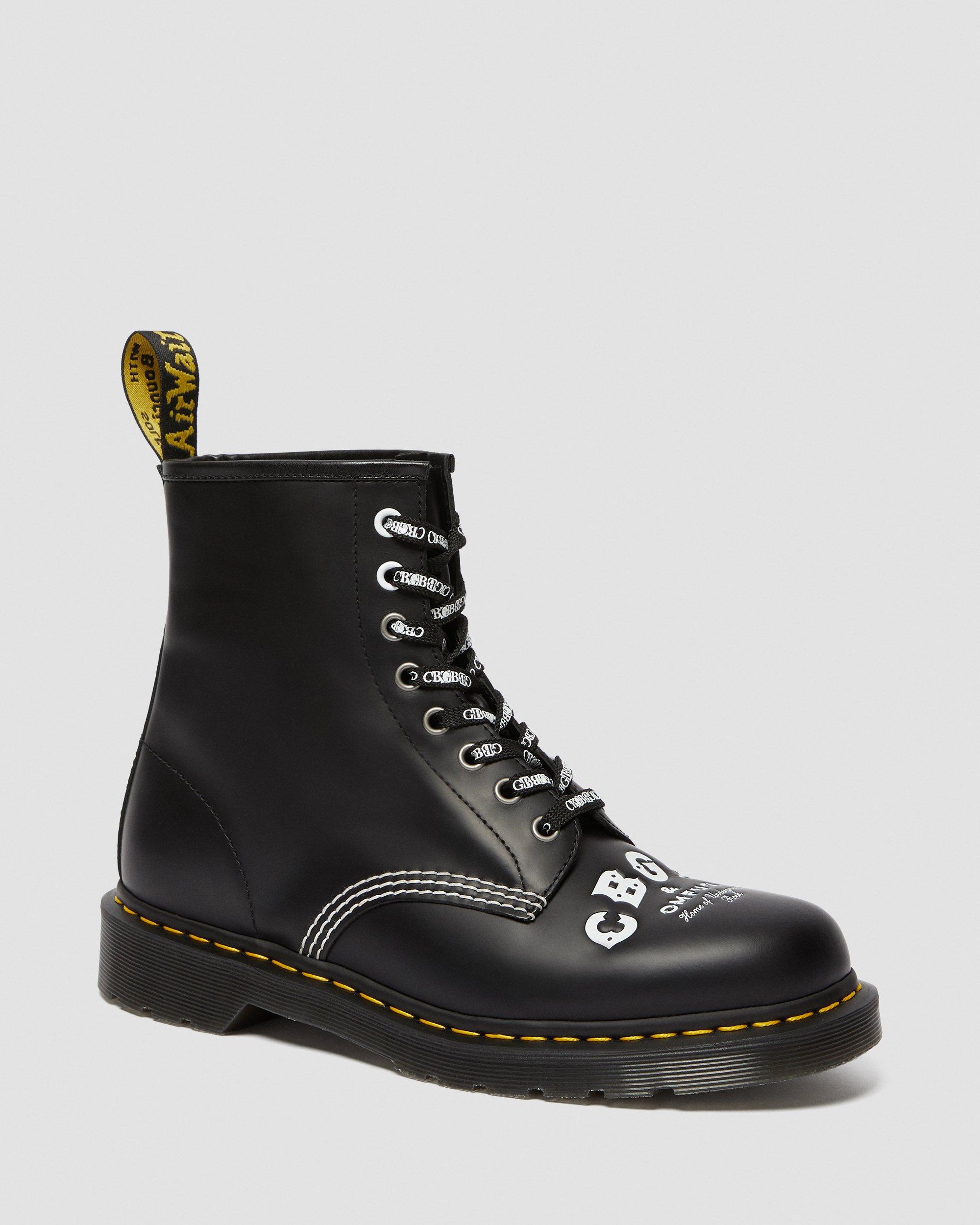 DR MARTENS 1460 Cbgb Smooth Leather Lace Up Boots