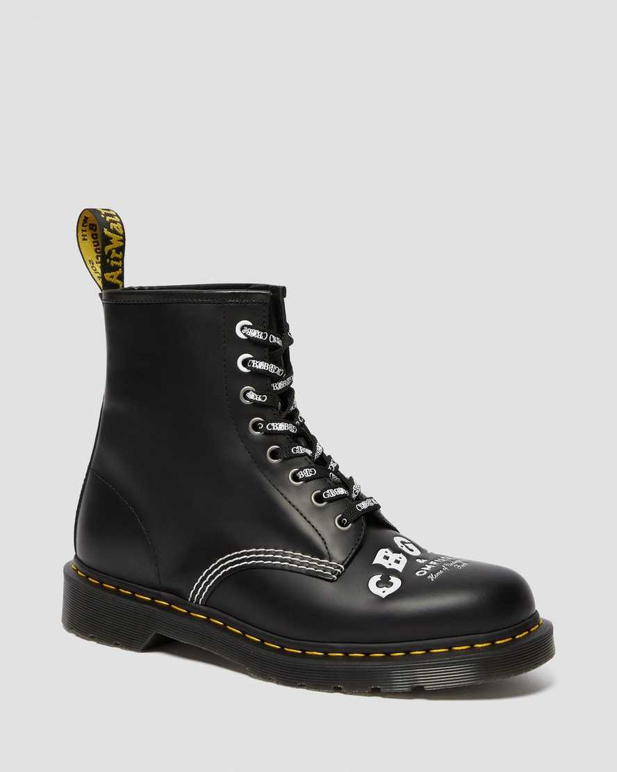 1460 CBGB EB1460 CBGB EMBOSSED LEATHER ANKLE BOOTS | Dr Martens