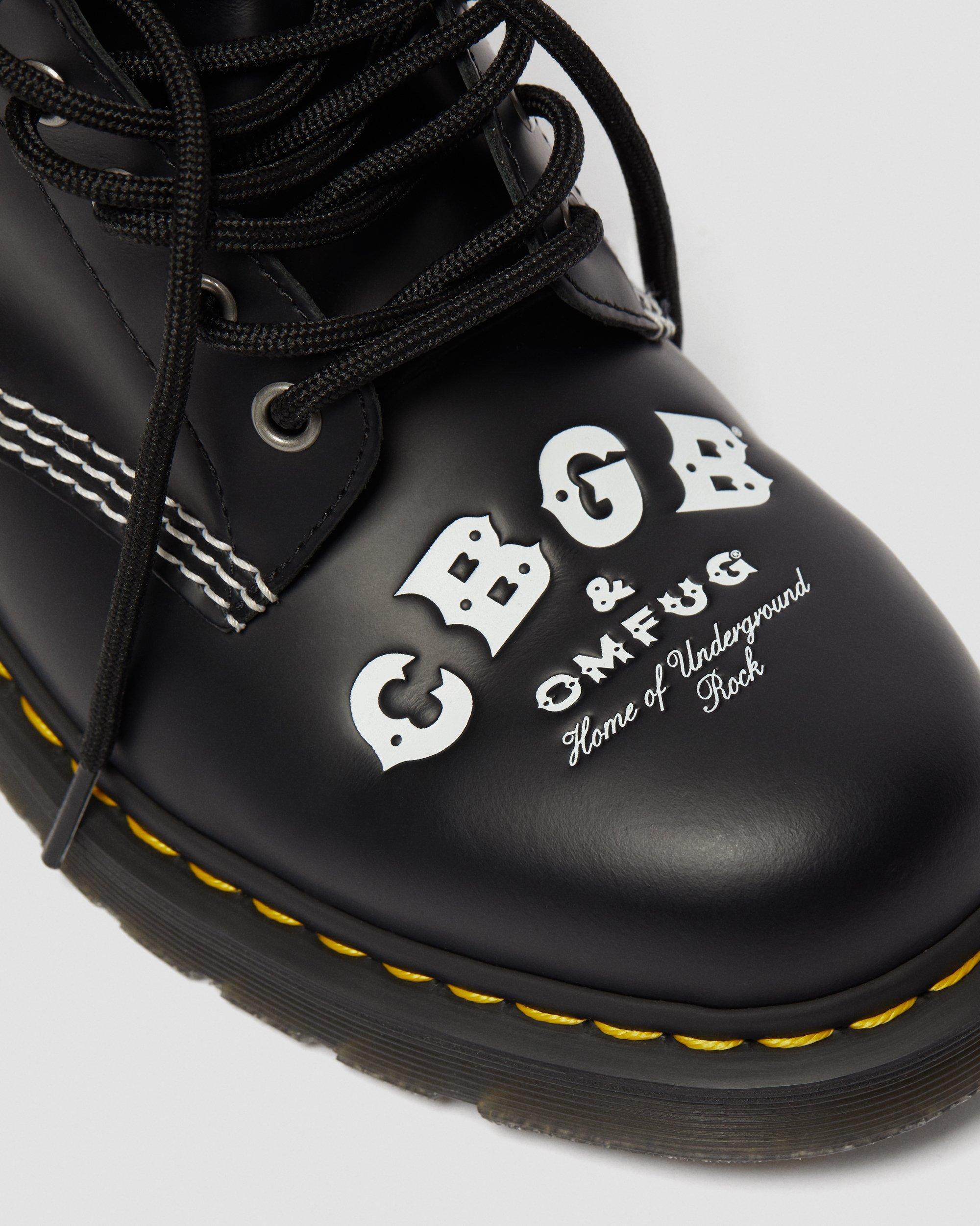 1460 Cbgb Smooth Leather Lace Up Boots in BLACK | Dr. Martens™