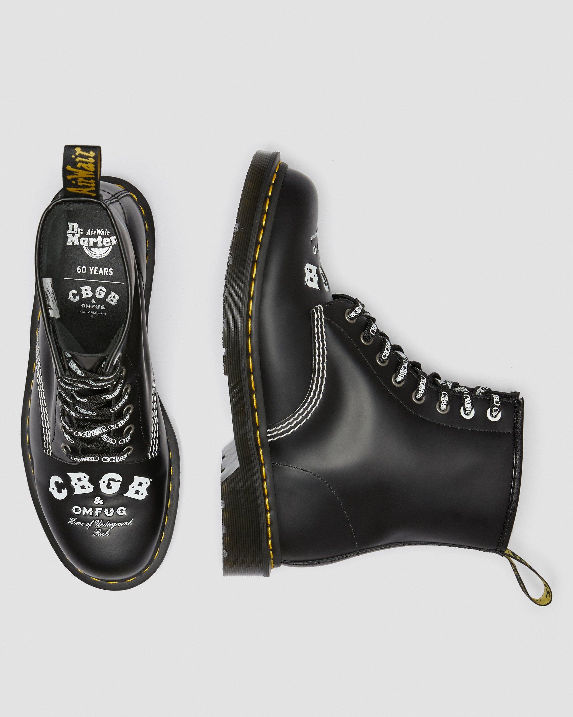 1460 Cbgb Smooth Leather Lace Up Boots in Black | Dr. Martens