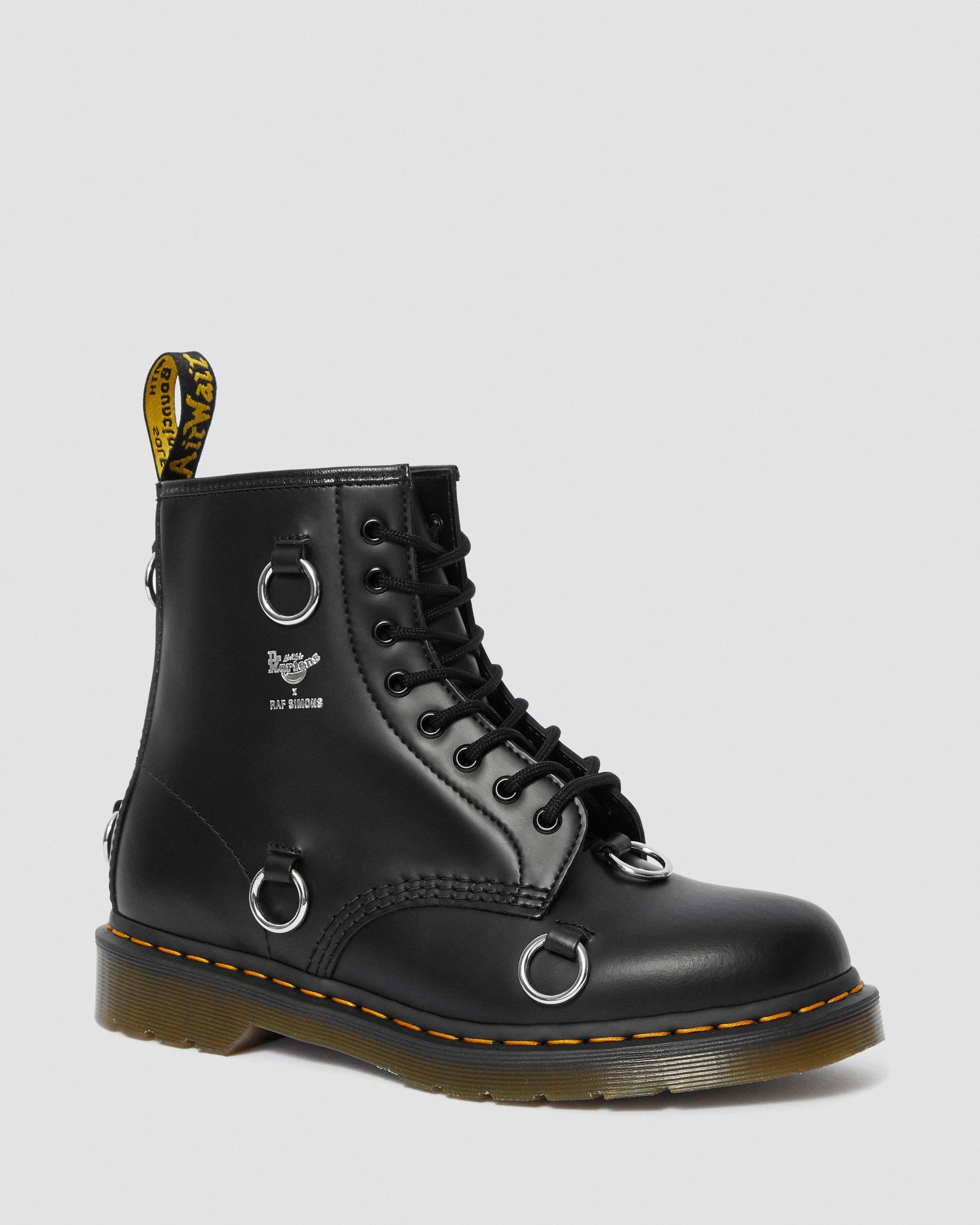 1460 Raf Simons Smooth Leather Lace Up Boots in BLACK | Dr. Martens™