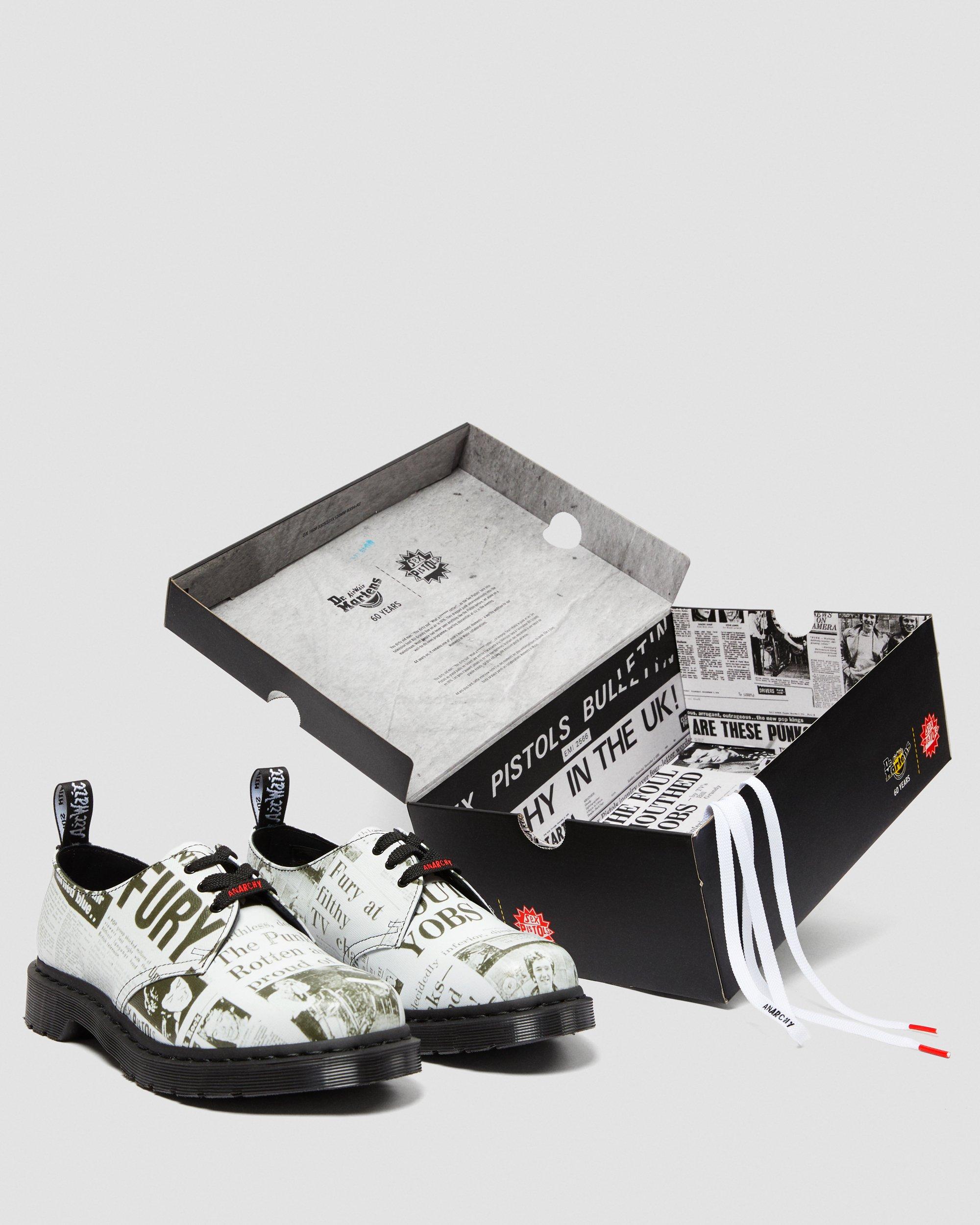 1461 LEATHER SEX PISTOLS SHOES in BLACK+WHITE | Dr. Martens™