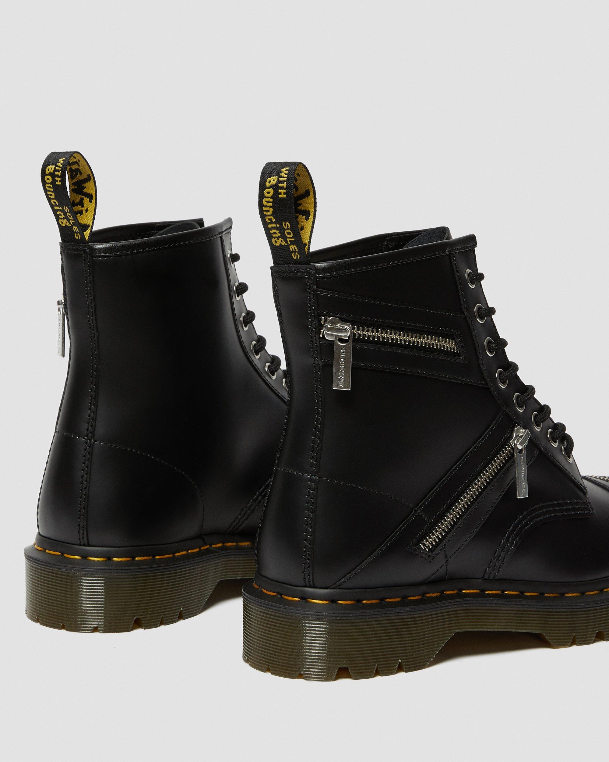 1460 BEX ZIP LEATHER BOOTS in BLACK | Dr. Martens™