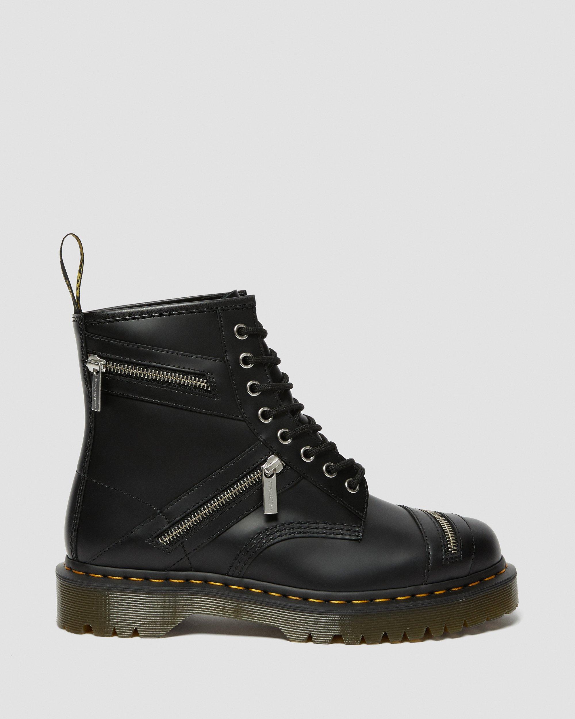 1460 Bex Leather Zipper Boots in BLACK | Dr. Martens™