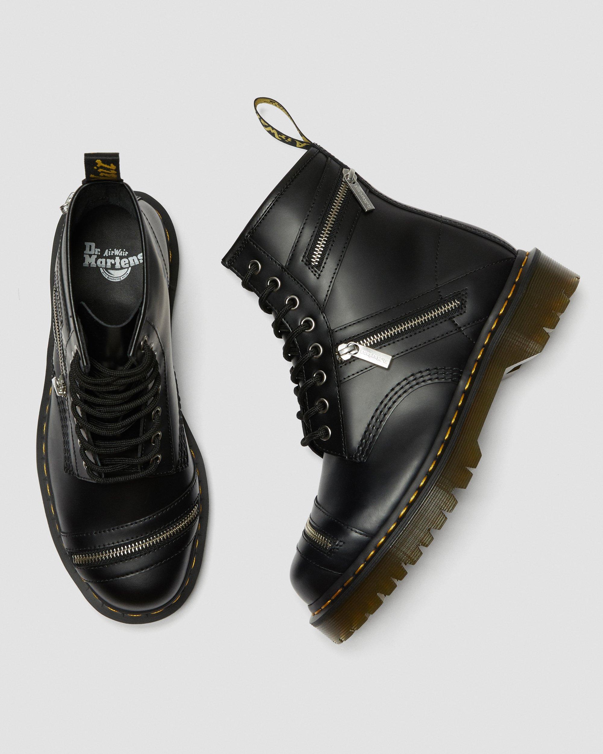 1460 BEX ZIP LEATHER BOOTS in BLACK | Dr. Martens™