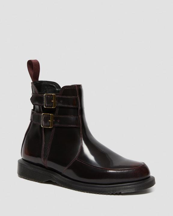 Flora Arcadia Leather Buckle Chelsea Boots Dr. Martens