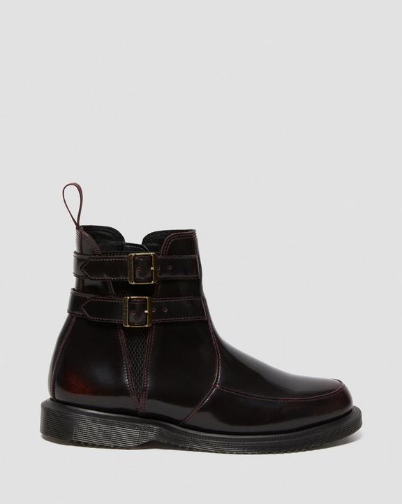Flora Arcadia Leather Buckle Chelsea Boots Dr. Martens