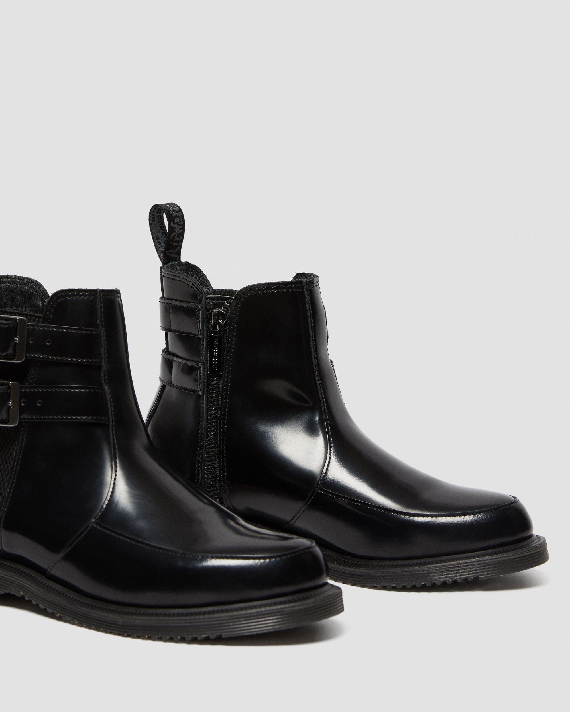 DR MARTENS Flora Smooth Leather Buckle Chelsea Boots