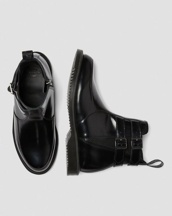 FLORA IIFLORA POLISHED SMOOTH LEATHER CHELSEA BOOTS Dr. Martens